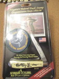 Schrade Cutlery Americas Federal Duck Stamp Commemorative  1995 to 1996 