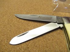 Schrade Cutlery USA Scrimshaw Trapper Model 296Y Serial # 0174