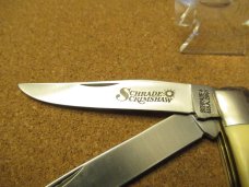 Schrade Cutlery USA Scrimshaw Trapper Model 296Y Serial # 0174