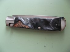 SCHATT & MORGAN #3 EXPRESS AUTO SILVER SHOCKWOOD DROP POINT 