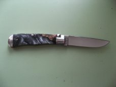 SCHATT & MORGAN #3 EXPRESS AUTO SILVER SHOCKWOOD DROP POINT 