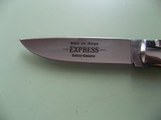 SCHATT & MORGAN #3 EXPRESS AUTO SILVER SHOCKWOOD DROP POINT 
