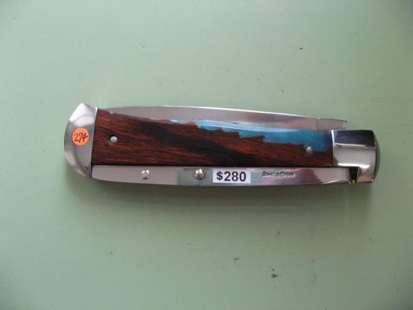 SCHATT & MORGAN #3 EXPRESS AUTO LIGHT BLUE SHOCKWOOD DROP POINT 