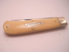 GREAT EASTERN, 2007, # 23 BEAVER TAIL TRAPPER KNIFE, SMOOTH NATURAL BONE 