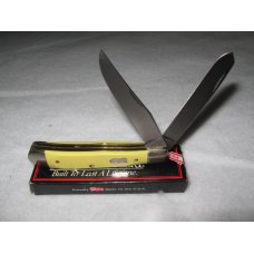 1980's Schrade Cutlery Yellow Trapper Model 296Y NOS