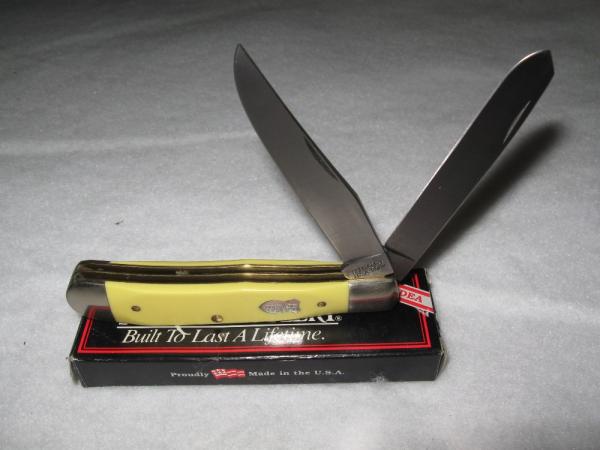 1980's Schrade Cutlery Yellow Trapper Model 296Y NOS 1980's Schrade Cutlery Yellow Trapper Model 296Y NOS