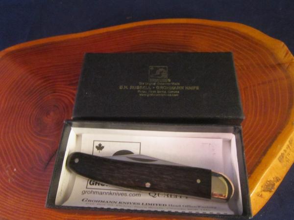 Grohmann R360S Slimline Pocket Knife in Rosewood with Nickle Silver bolsters NIB Grohmann R360S Slimline Pocket Knife in Rosewood with Nickle Silver bolsters NIB