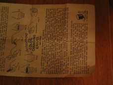 vintage trick knives with instructions