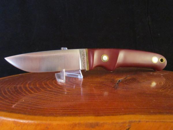 *Schrade - Loveless Drop Point Hunter model RL-2 with Burgundy Delrin handles *Schrade - Loveless Drop Point Hunter model RL-2 with Burgundy Delrin handles