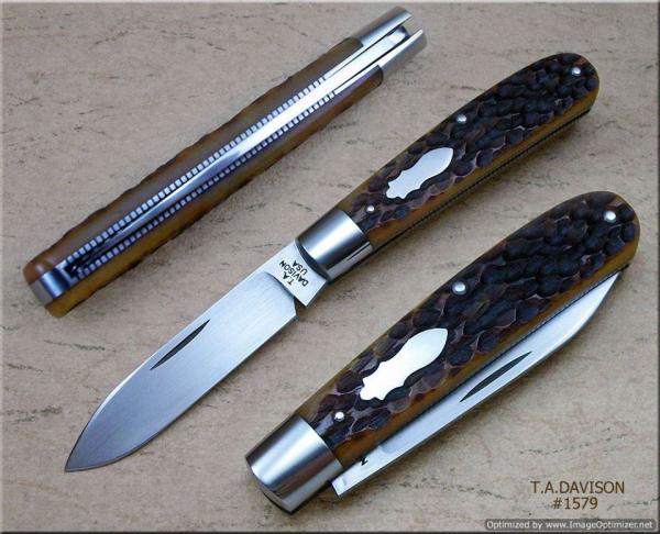 Todd Davison Custom Brown Jig Bone Folder.  #1579