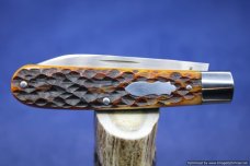 Todd Davison Custom Brown Jig Bone Folder.  #1579