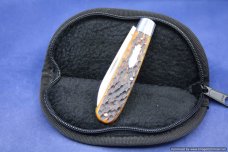 Todd Davison Custom Brown Jig Bone Folder.  #1579