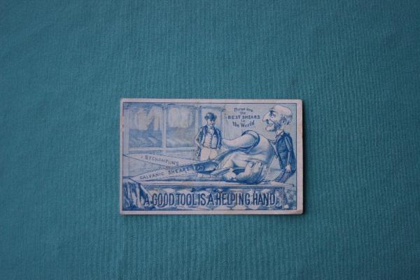 JBF Champlin Cutlery trade card RARE Galvanic Shears JBF Champlin Cutlery trade card RARE Galvanic Shears