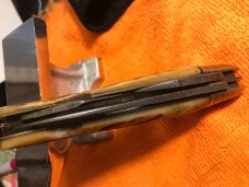 Ameike vintage 5 blade folder with Yukon inlay