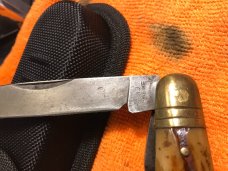 Ameike vintage 5 blade folder with Yukon inlay