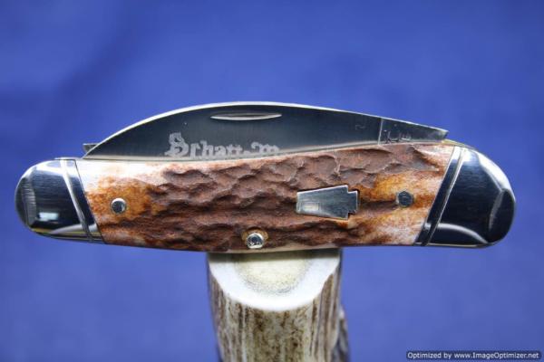 Schatt & Morgan #43 Jumbo Half Whittler Red Elk 1/150. #572