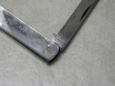 Robeson Shuredge USA Genuine Mother of Pearl Letter Opener and Knife c.1950's