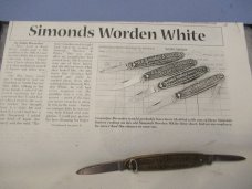 Simonds Worden White Ring Knife 1922 to 1928