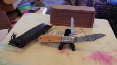 Russell   One Hundred Year Anniversary 2 Blade Barlow In wooden Presentation Box Serial Number 465