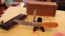 Russell   One Hundred Year Anniversary 2 Blade Barlow In wooden Presentation Box Serial Number 465