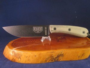 ESEE 6 HM knife with leather sheath. Bushcraft Style -