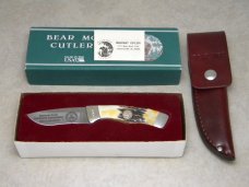 Bear MGC USA 580 Pattern Stag 1994 NKCA Club Fixed Blade Knife amp Sheath in Box