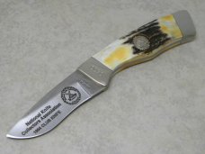 Bear MGC USA 580 Pattern Stag 1994 NKCA Club Fixed Blade Knife & Sheath in Box