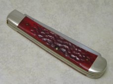 Case XX USA 1995 Dark Red Bone DR6254 SS "Sweetwater Rifle & Pistol Club" Trapper Knife in Box