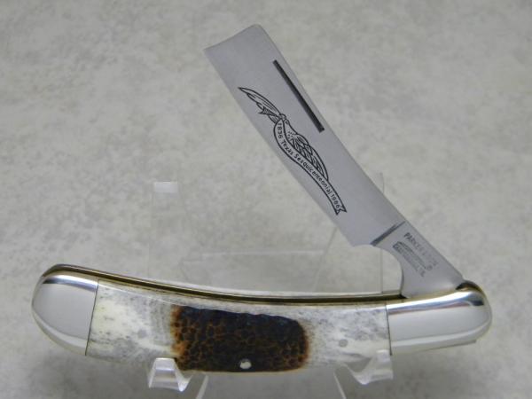 Parker & Son Chattanooga, TN Made in Japan Bone Stag M-1501 Razor Trapper Knife