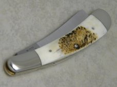 Parker & Son Chattanooga, TN Made in Japan Bone Stag M-1501 Razor Trapper Knife