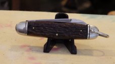 Utica four blade Scout Knife Jigged bone handles Nice!   