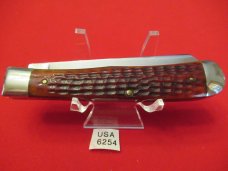  CASE XX Red Bone Handle Trapper Pattern # 6254  USA 1965 to 1969