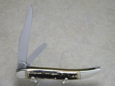 Fight'n Rooster Germany Stag "TBKC - Truck Builders Knife Club" 2 Blade Toothpick Knife c.1991