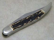 Fight'n Rooster Germany Stag "TBKC - Truck Builders Knife Club" 2 Blade Toothpick Knife c.1991