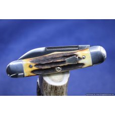 Schatt amp Morgan Cutlery 63 Rail Splitter Torched Stag Short Run 1 of 10 Issued 1371