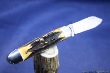Schatt & Morgan Cutlery #63 Rail Splitter Torched Stag , Short Run 1 of 10 Issued.   #1371