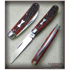 Todd Davison Red Jig Bone Swayback Folder 1644