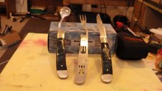 Ocoee River Snack Pac Hobo Slot Knife with Green Comp Handles