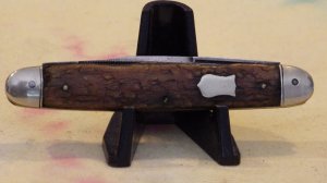 W.A. Wodsworth & Son 3 Blade Whittler with Pressed Stag handles