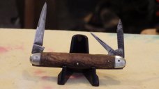W.A. Wodsworth & Son 3 Blade Whittler with Pressed Stag handles
