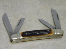 Bulldog Brand Solingen Germany "In Memory of Jim Parker" Red Stag Large Congress Knife c.2004