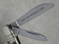 Bulldog Brand Solingen Germany "In Memory of Jim Parker" Stag Large Congress Knife c.2006