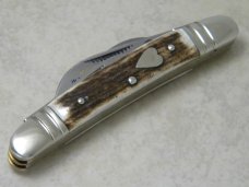 Bulldog Brand Solingen Germany "In Memory of Jim Parker" Stag Large Congress Knife c.2006
