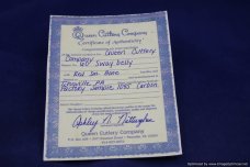 Schatt & Morgan #60 Sway Belly Factory Sample 1 of 1.  #1509