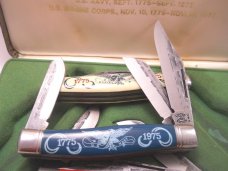 Service Series Knife Set 1775 - 1975 Army, Navy, Marines 