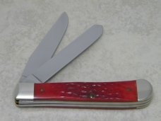 Case XX USA 2 Dot (1998) Red Bone 6254 SS "Elk Horn Knife Club - Elkton, KY" Trapper Knife