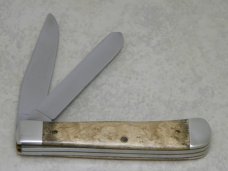 Case XX SS USA 5 Dot (1985) Curly Maple 7254 SS "1986 Fort Myers Knife Club" Trapper Knife