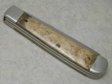 Case XX SS USA 5 Dot (1985) Curly Maple 7254 SS "1986 Fort Myers Knife Club" Trapper Knife