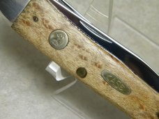Case XX SS USA 5 Dot (1985) Curly Maple 7254 SS "1986 Fort Myers Knife Club" Trapper Knife
