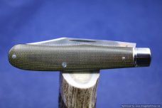 Todd Davison Custom Green Canvas Micarta Folder #1649